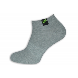 Sivé krátke pánske ponožky so štítkom