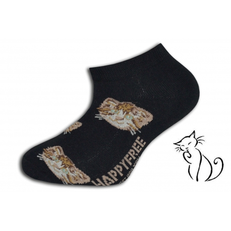 Detské krátke ponožky s mačičkou