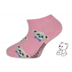 Ružové detské ponožky s medvedíkom