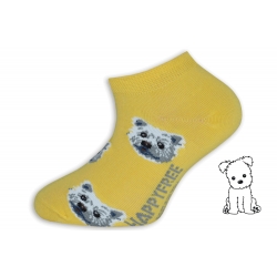 Detské krátke ponožky so psíkom