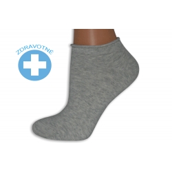 Zdravotné dámske krátke ponožky - sivé
