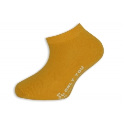 Ľahké detské krátke ponožky - horčicové