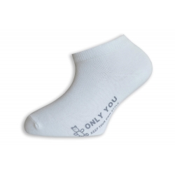 Ľahké detské krátke ponožky - biele