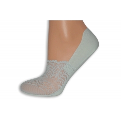 Krajkové ponožky - pistáciové