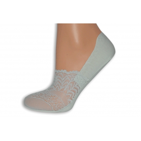 Krajkové ponožky - pistáciové