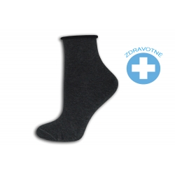 Šedé bavlnené ponožky bez gumy