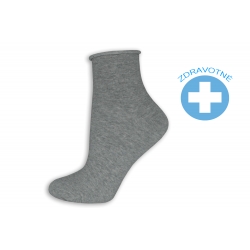 Sivé bavlnené ponožky bez gumy