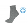 Sivé bavlnené ponožky bez gumy