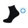 100%-né bavlnené zdravotné čierne ponožky