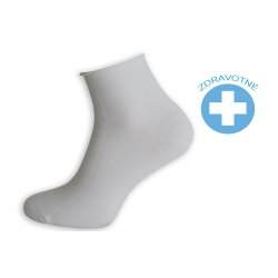 100%-né bavlnené zdravotné biele ponožky