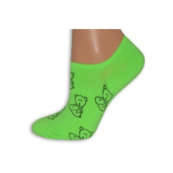 Zelené neónové krátke ponožky