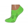 Zelené neónové krátke ponožky