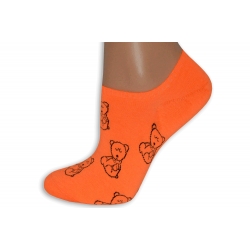 Oranžové neónové krátke ponožky