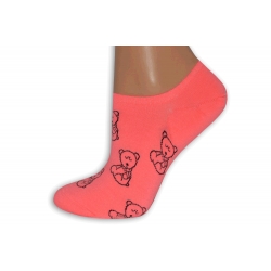 Ružové neónové krátke ponožky
