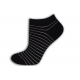 Čierne krátke ponožky s pásikmi