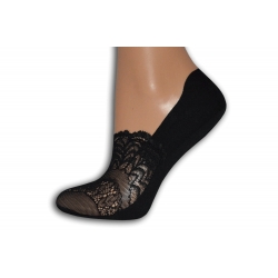 Krajkové ponožky - čierne