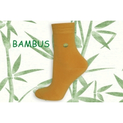Žlté dámske bambusové ponožky