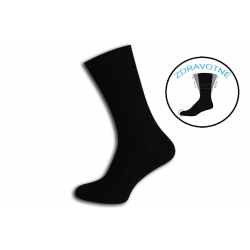 Čierne zdravotné ponožky s vysokým lemom