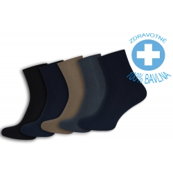 Obvod 40 cm. IBA 39-42! Zdravotné ponožky. 5-párov mix farba