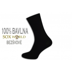 100% bavlnené pánske ponožky - čierne