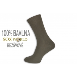 100% bavlnené pánske ponožky - vojenské zelené