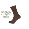 100%bavlnené bezšvové ponožky - hnedé