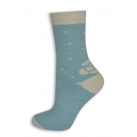 Modré teplé ponožky zo zajačej vlny