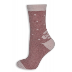 Ružové teplé ponožky zo zajačej vlny