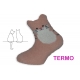 Mačičkové huňaté teplé ponožky - ružové