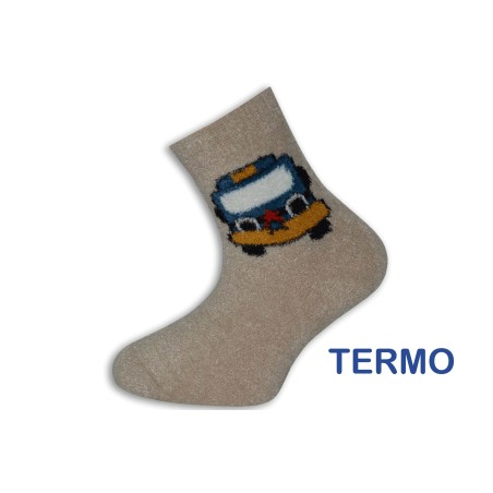 Vatové detské teplé béžové ponožky