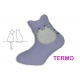Mačičkové huňaté teplé ponožky - fialové
