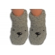 Detské sivé huňaté protišmykové ponožky
