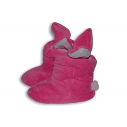Tm. ružové detské papuče s uškami