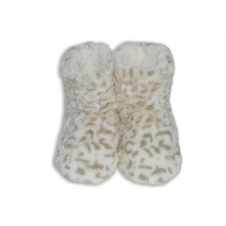 Bielo-béžové dámske tygrové papuče