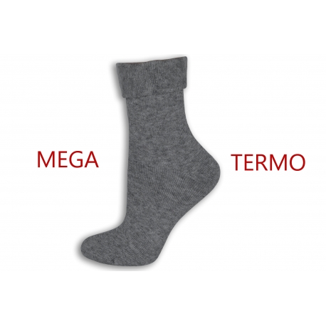 Sivé mega teplé dámske ponožky