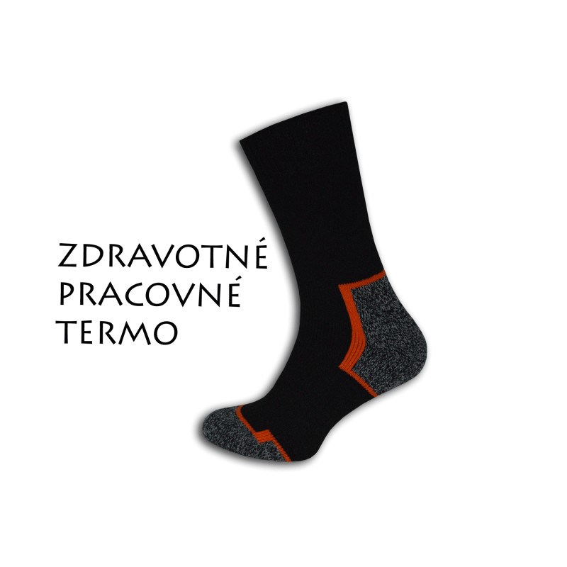 Teplé široké ponožky do -25°C - oranžové