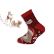 Vianočné detské teplé ponožky - so sobom