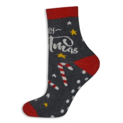 Dámske teplé vianočné ponožky - s nápisom