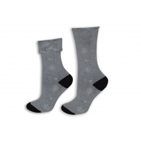 Perfektné teplé ponožky bez lemu - sivé