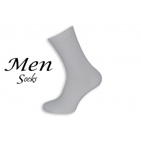 MEN. Biele bavlnené pánske ponožky