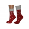 Perfektné teplé ponožky bez lemu - červené