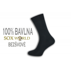 100%bavlnené bezšvové ponožky - tm.šedé