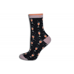 Vzorované dámske ponožky - pohárik