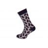Vzorované pánske ponožky - baklažán