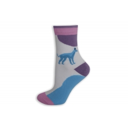 Vzorované dámske ponožky  - pes