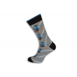 Vzorované pánske ponožky - lyžiar