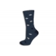 90% vlnené modré ponožky s bodkami