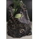 Nákupná taška - čierna so zlatým vzorom