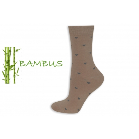 Kapičínové srdiečkové bambusové ponožky.