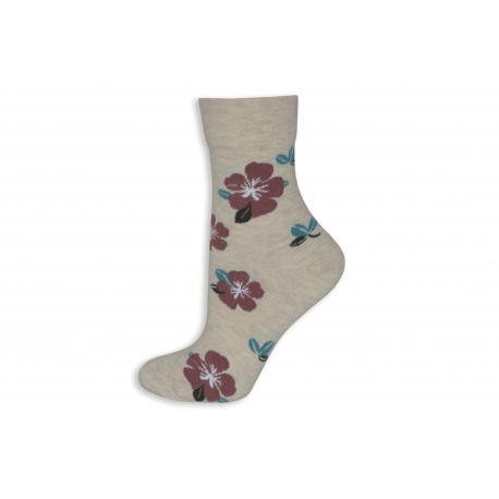 Pieskové zdravotné ponožky s kvetmi.